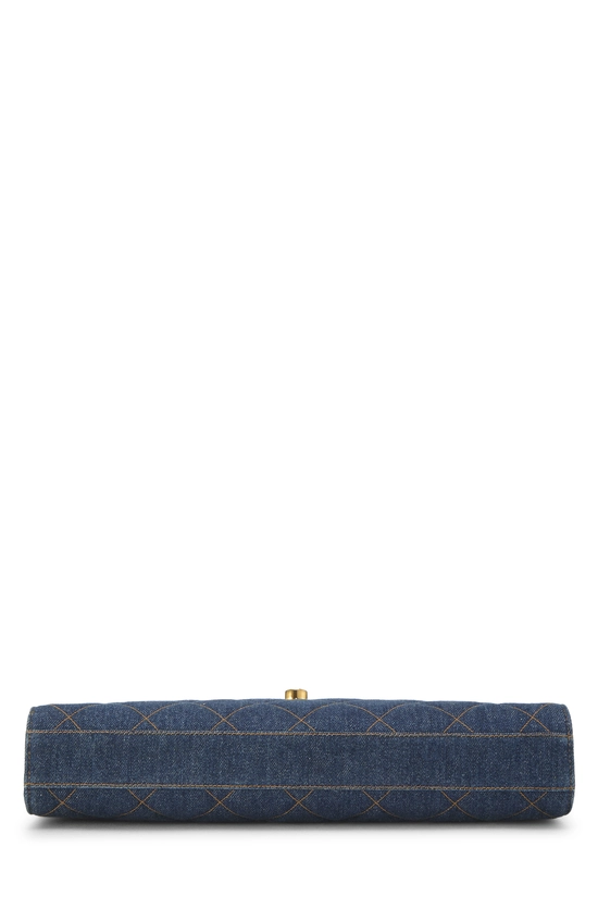 Blue Quilted Denim Briefcase, , large image number 4