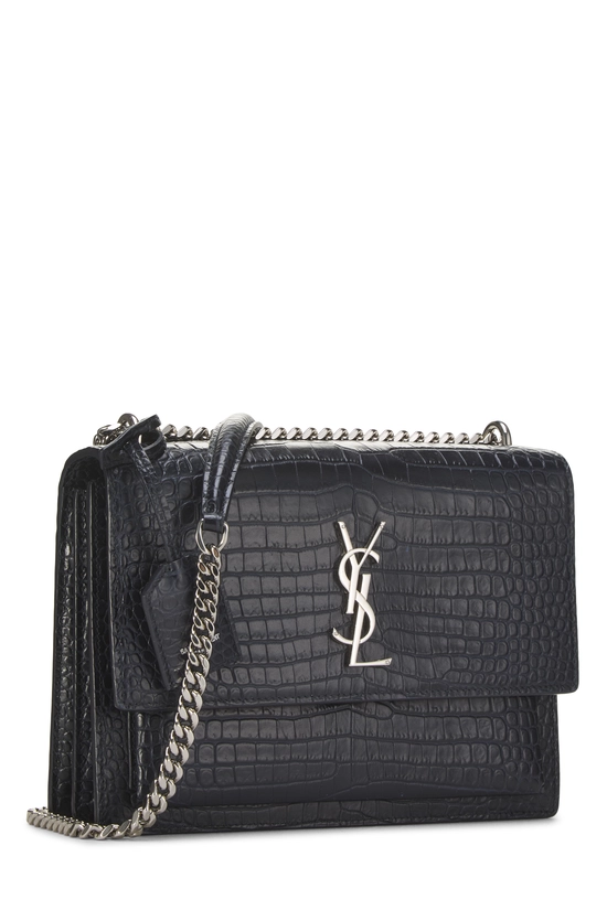 Navy Embossed Leather Sunset Medium, , large image number 1