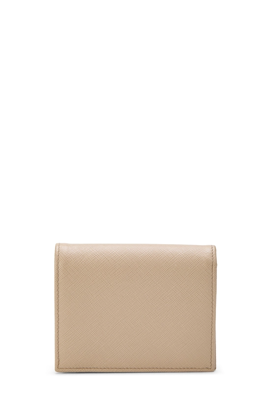 Beige Saffiano Compact Wallet, , large image number 2