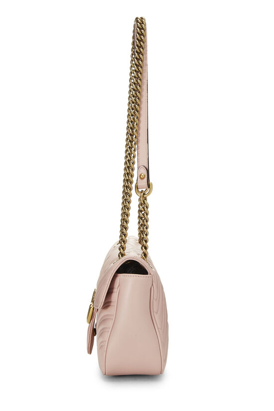 Pink Leather GG Marmont Shoulder Bag Small, , large image number 2