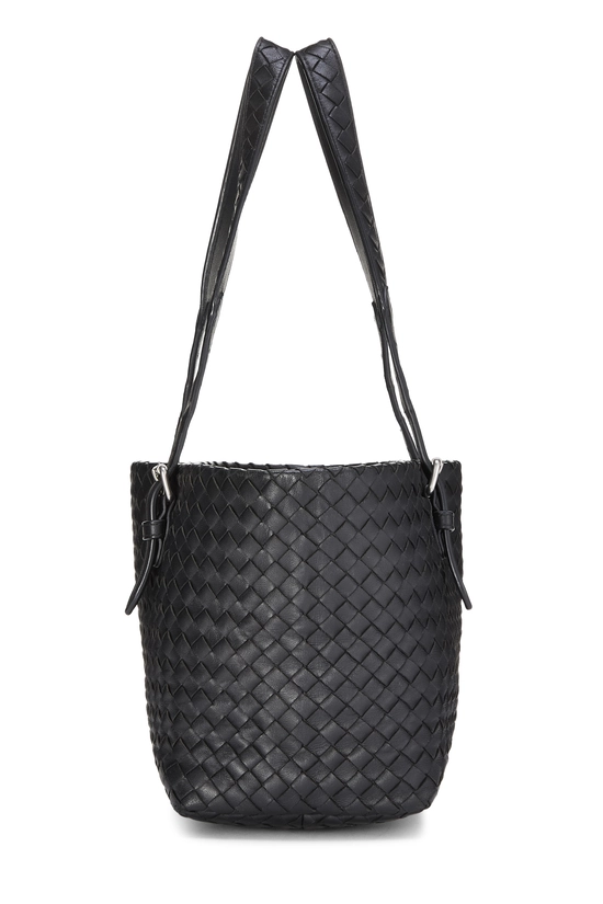 Black Intrecciato Cesta Tote Small, , large image number 2