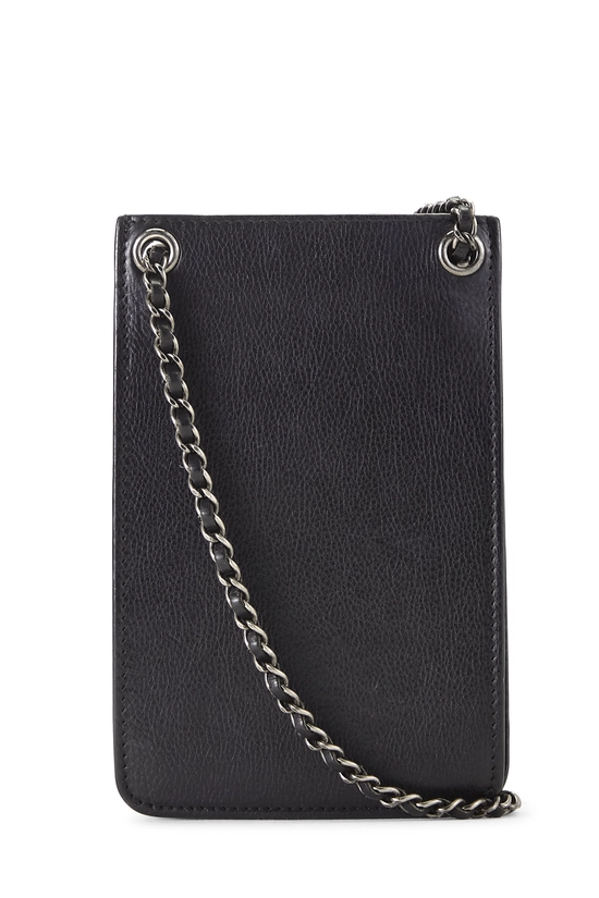 Black Calfskin Leather Smartphone Holder, , large image number 3