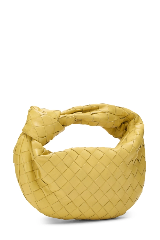 Yellow Intrecciato Leather Jodie Mini, , large image number 1
