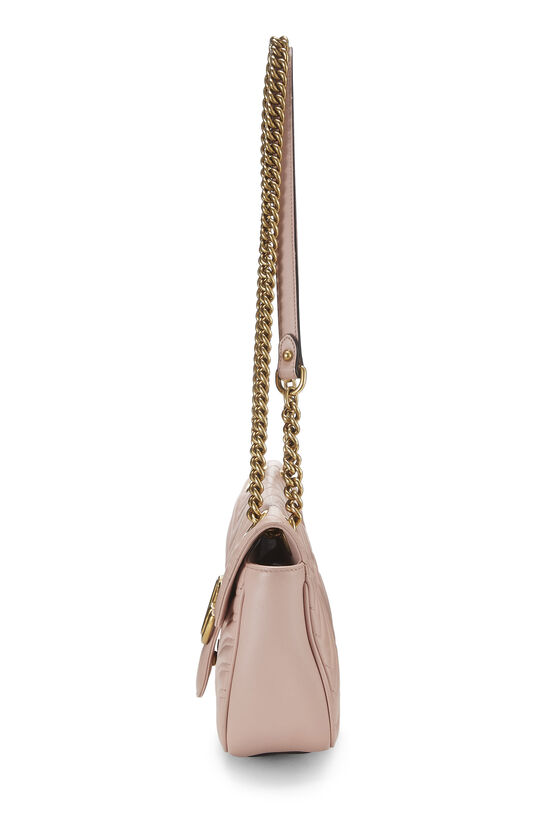 Pink Matelassé Leather GG Marmont Shoulder Bag, , large image number 2