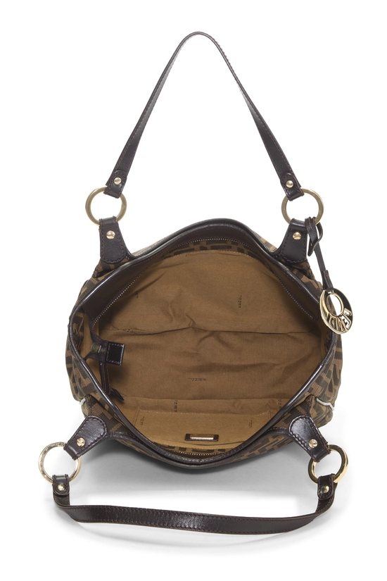 Brown Zucca Canvas Shoulder Bag Medium, , large image number 5