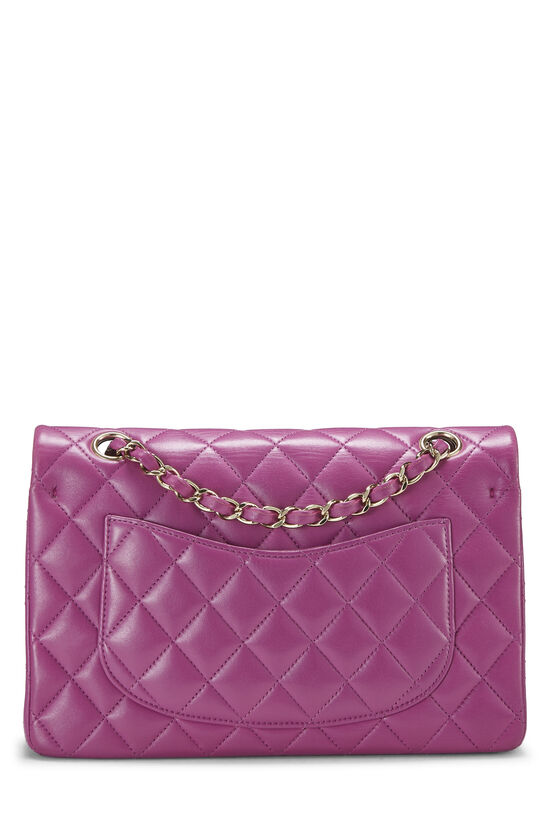 Purple Quilted Lambskin Classic Double Flap Small, , large image number 3