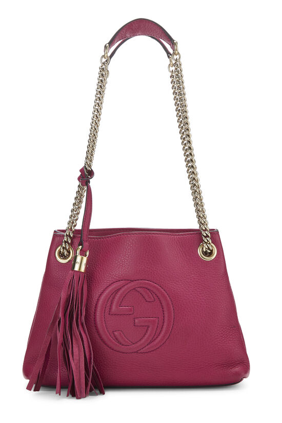 Purple Leather Soho Chain Tote, , large image number 0