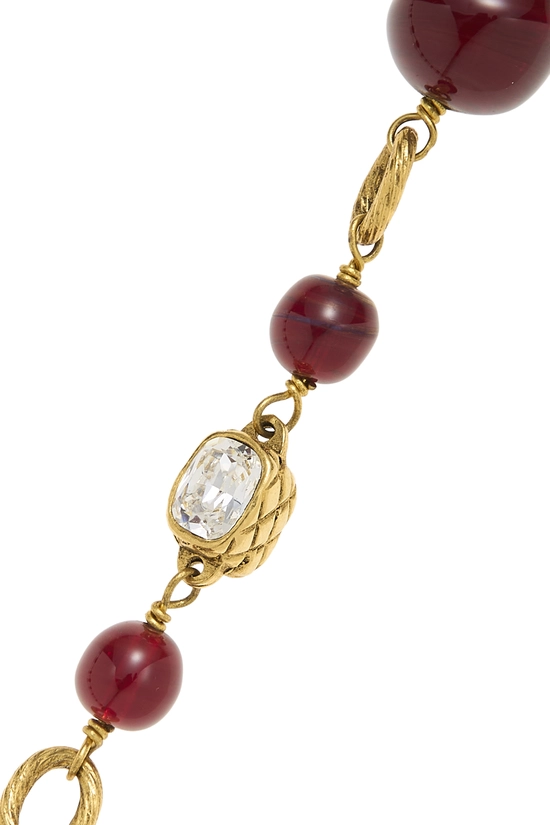 Red Gold Gripoix Necklace, , large image number 1