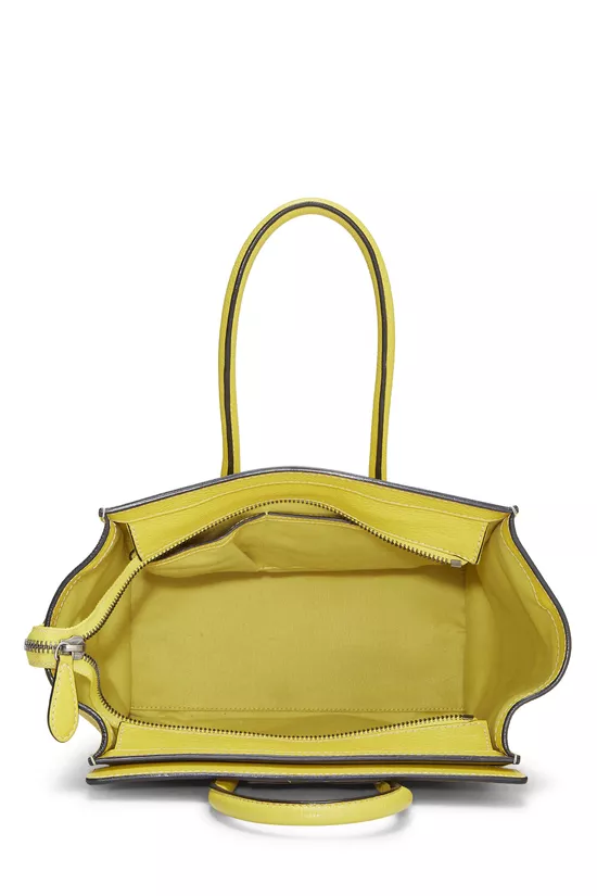 Yellow Drummed Calfskin Luggage Micro, , large image number 5