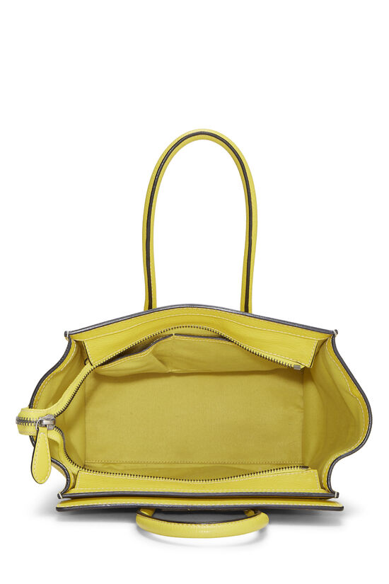 Yellow Drummed Calfskin Luggage Micro, , large image number 5