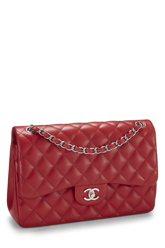Red Quilted Lambskin New Classic Flap Jumbo, , large image number 1