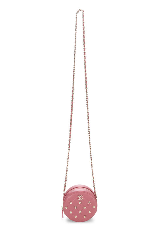 Pink Lambskin Lucky Charm Chain Crossbody, , large image number 1