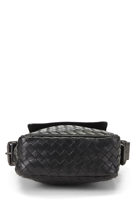 Black Intrecciato Leather Crossbody, , large image number 4