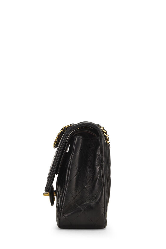 chanel black quilted shoulder bag leather