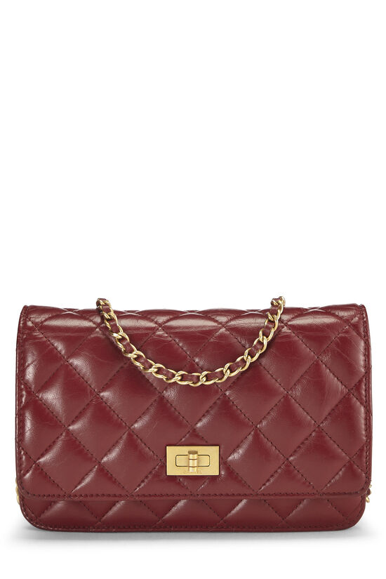 Chanel - Red Quilted Calfskin Reissue Wallet-On-Chain (WOC)