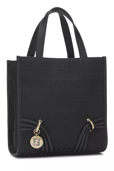 Black Zucchino Canvas Handbag Mini, , large