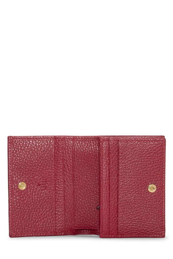 Red Leather GG Card Case, , large image number 3