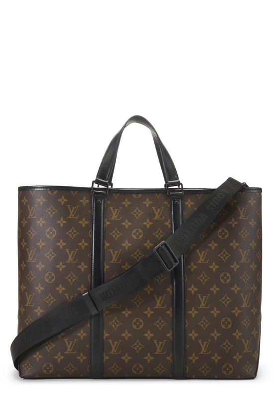 Black Monogram Canvas Macassar Weekender GM, , large image number 3