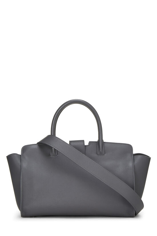Grey Calfskin Leather Downtown Cabas Baby, , large image number 3