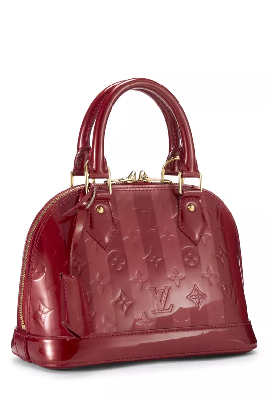 Red Monogram Vernis Rayures Alma BB, , large image number 1