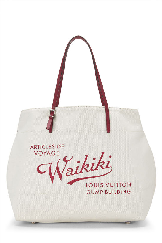 Louis Vuitton White Canvas Capri Articles De Voyage Cabas Tote GM  QJBCSNJYW3000