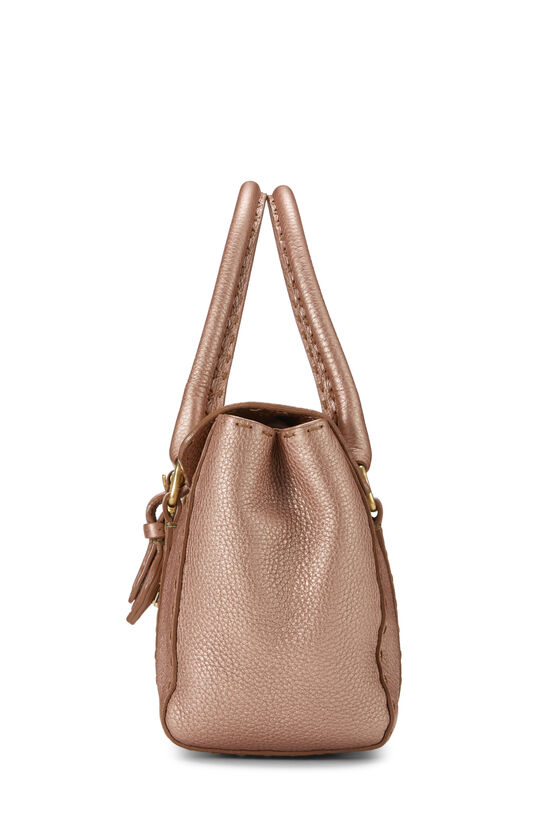 Pink Metallic Pebbled Leather Selleria Linda Bag Mini, , large image number 2