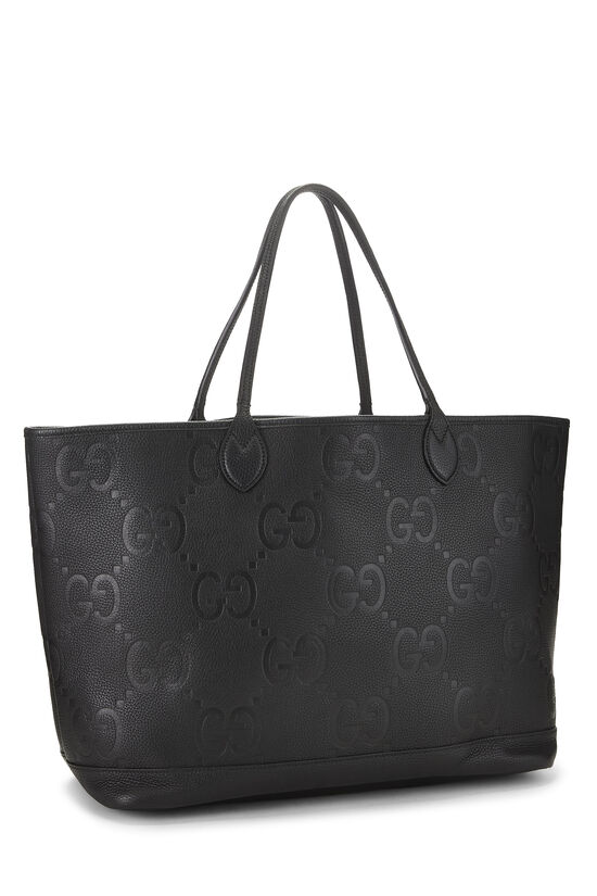 Black Leather Guccissima Tote, , large image number 1