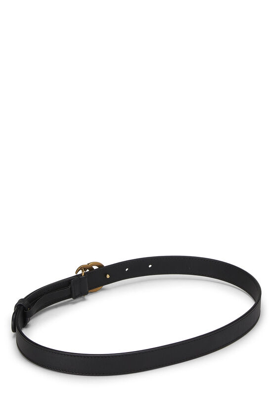 Black Gucci Signature Leather Belt 85, , large image number 2