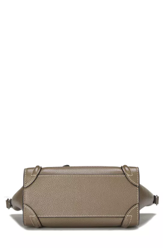 Grey Drummed Calfskin Luggage Nano, , large image number 4