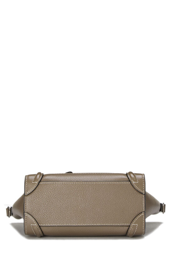 Grey Drummed Calfskin Luggage Nano, , large image number 4