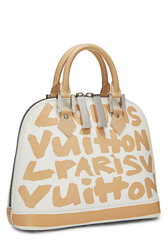 Stephen Sprouse x Louis Vuitton Beige Glazed Leather Graffiti Alma MM, , large image number 1