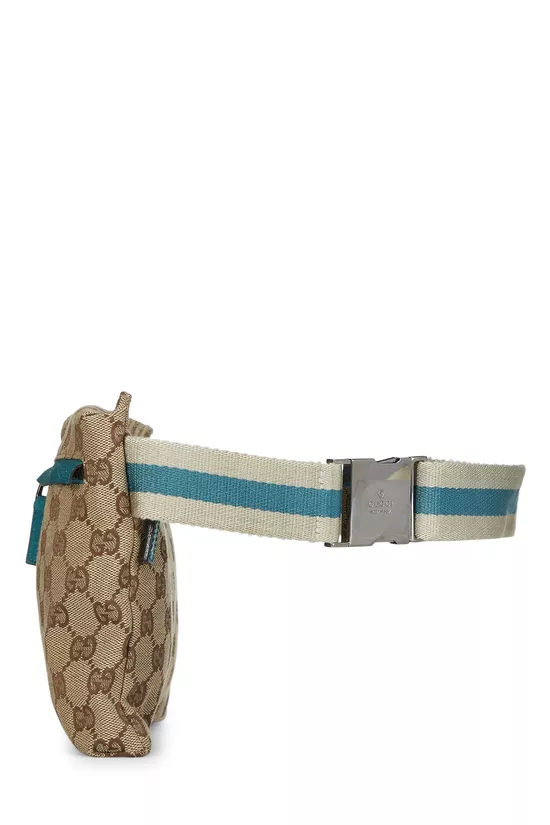 Blue Original GG Canvas Double Pocket Waist Pouch, , large image number 2