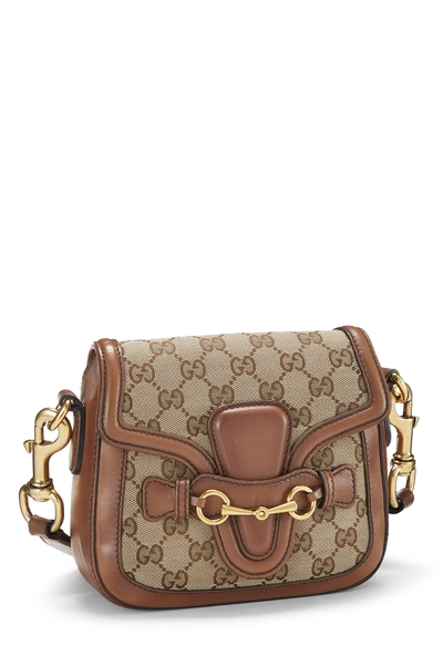 Gucci Brown Original GG Canvas Lady Web Shoulder Bag Small — photo 2