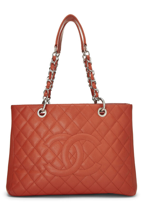 Orange Quilted Caviar Grand Shopping Tote (GST), , large image number 0