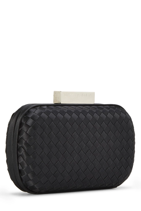 Black Satin Clutch, , large image number 1