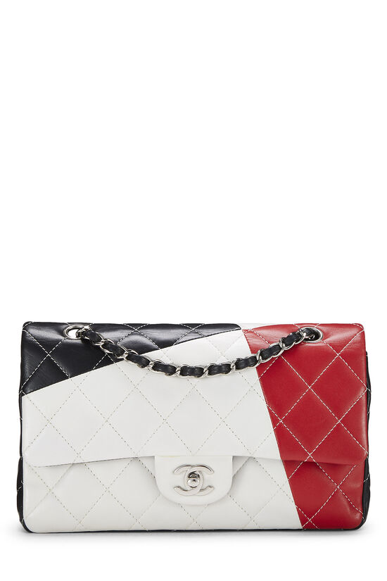 Red & Colorblock Quilted Lambskin Classic Double Flap Medium, , large image number 0
