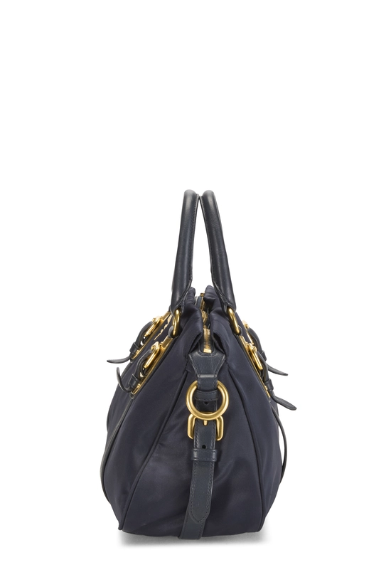 Navy Nylon Convertible Buckle Handbag, , large image number 2