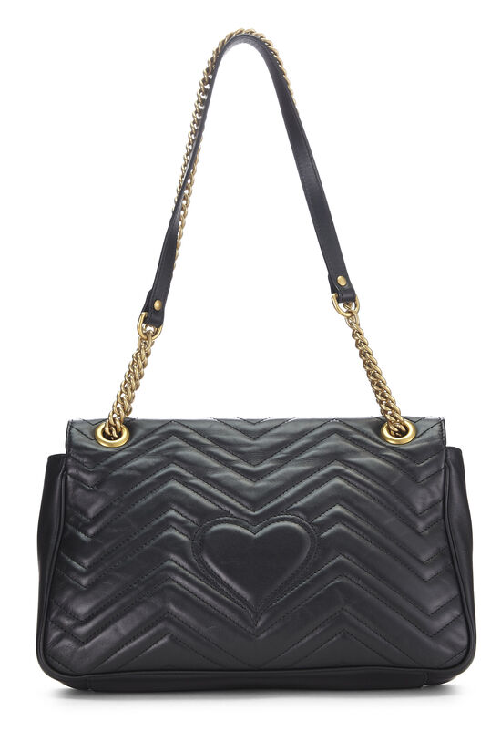 Black Leather Marmont Shoulder Bag Small, , large image number 3