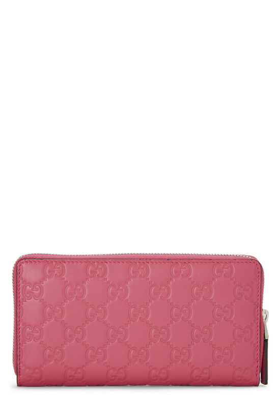 Pink Guccissima New York Yankees Zip Around Wallet, , large image number 3