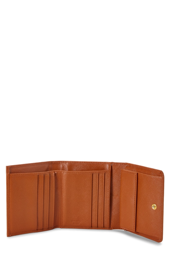 Orange Saffiano Compact Wallet, , large image number 3
