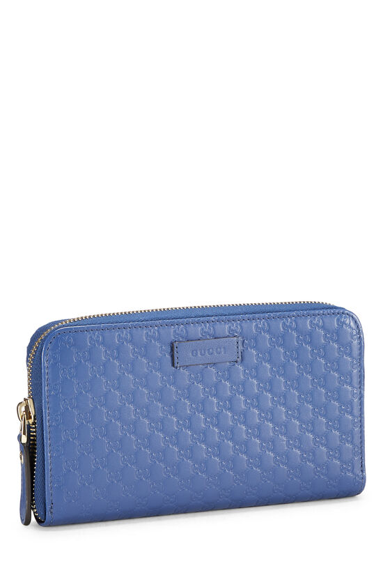 Blue Microguccissima Zip-Around Wallet, , large image number 3