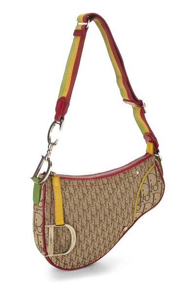 Beige Rasta Saddle Pochette, , large