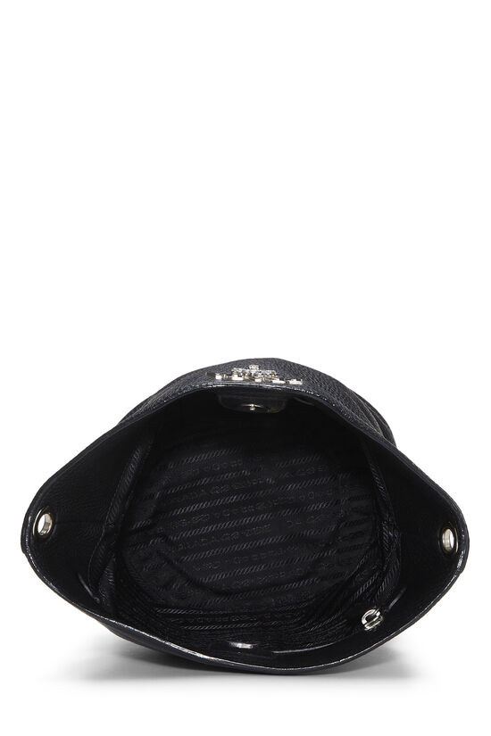 Black Leather Shoulder Bag, , large image number 5