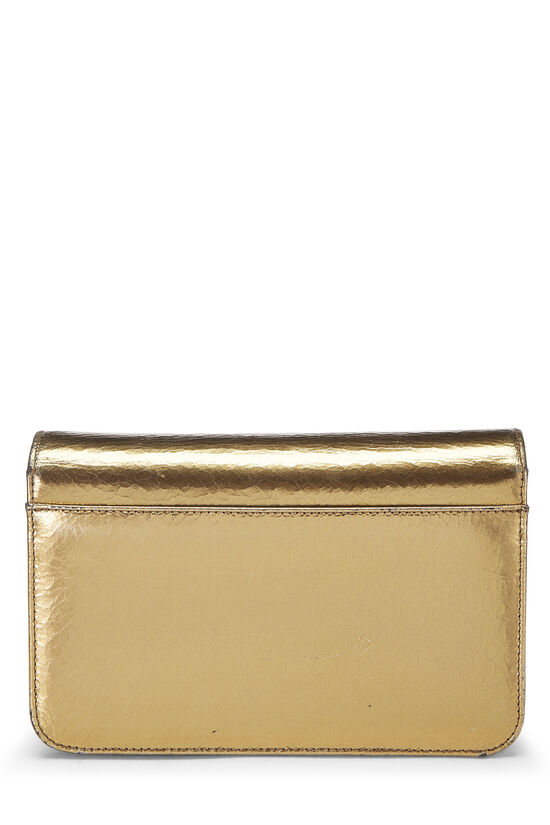 Gold Metallic Leather Miss Dior Promenade Pouch Clutch, , large image number 6