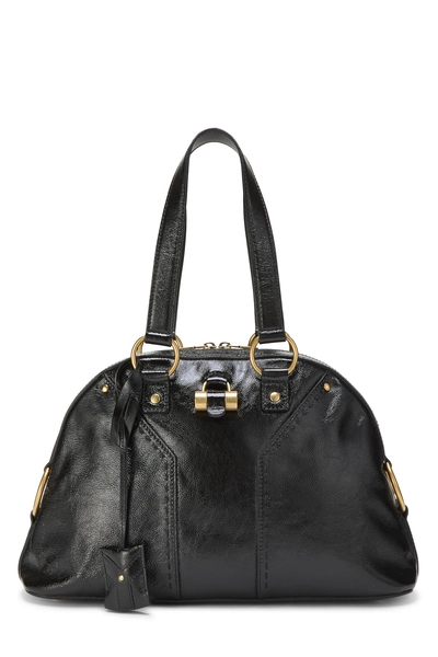 YSL Black Patent Leather Muse Medium