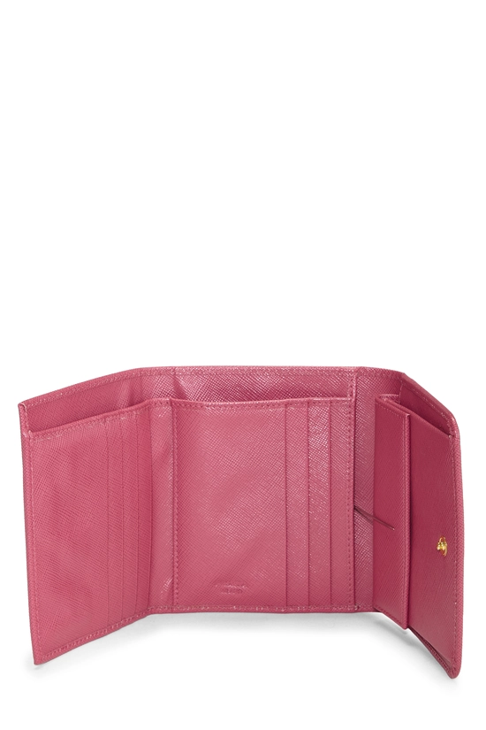 Pink Saffiano Compact Wallet, , large image number 3