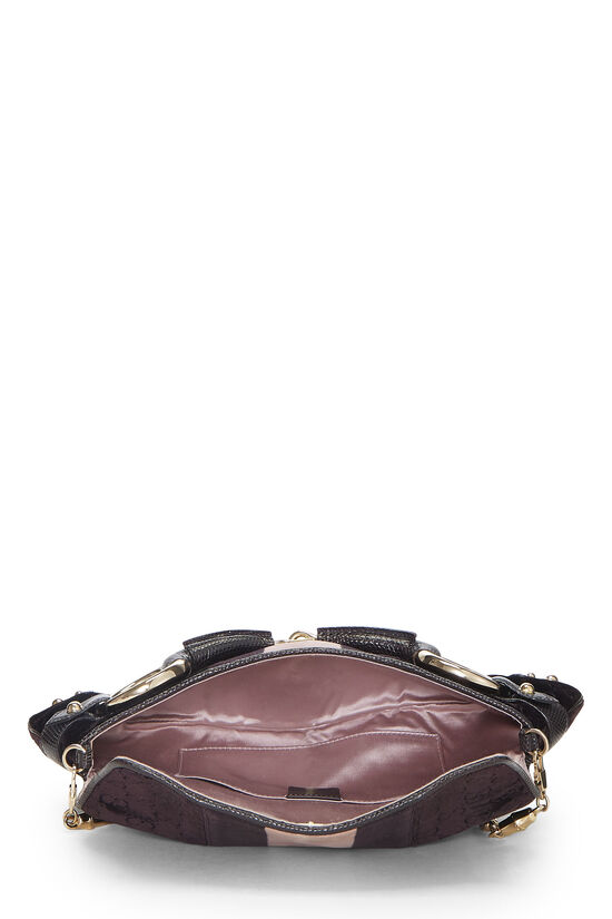 Purple Original GG Suede Horsebit Shoulder Bag , , large image number 5
