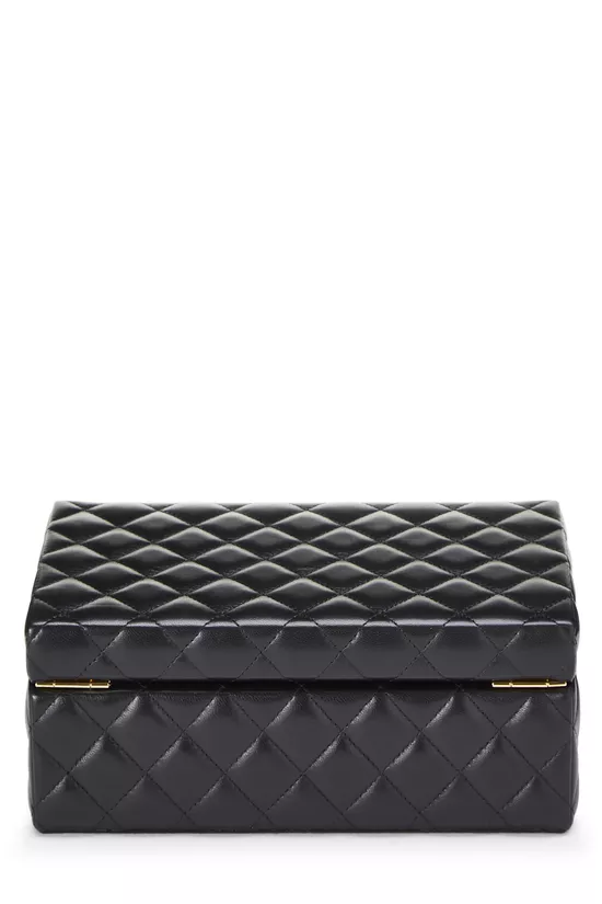 Black Quilted Lambskin Jewelry Chest Small, , large image number 3
