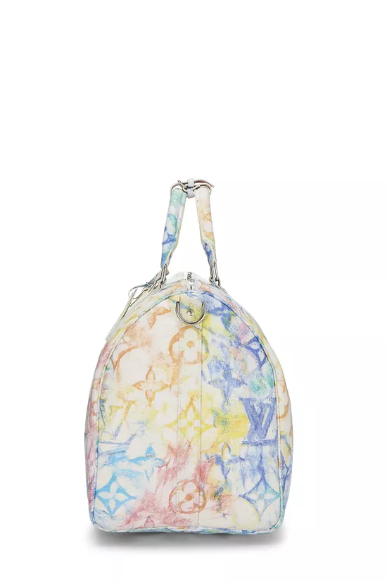 Multicolor Monogram Pastel Crayon Keepall Bandouliere 50, , large image number 2