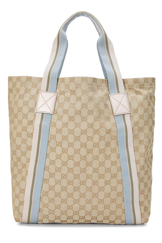 Pink GG Canvas Flat Web Tote, , large image number 3